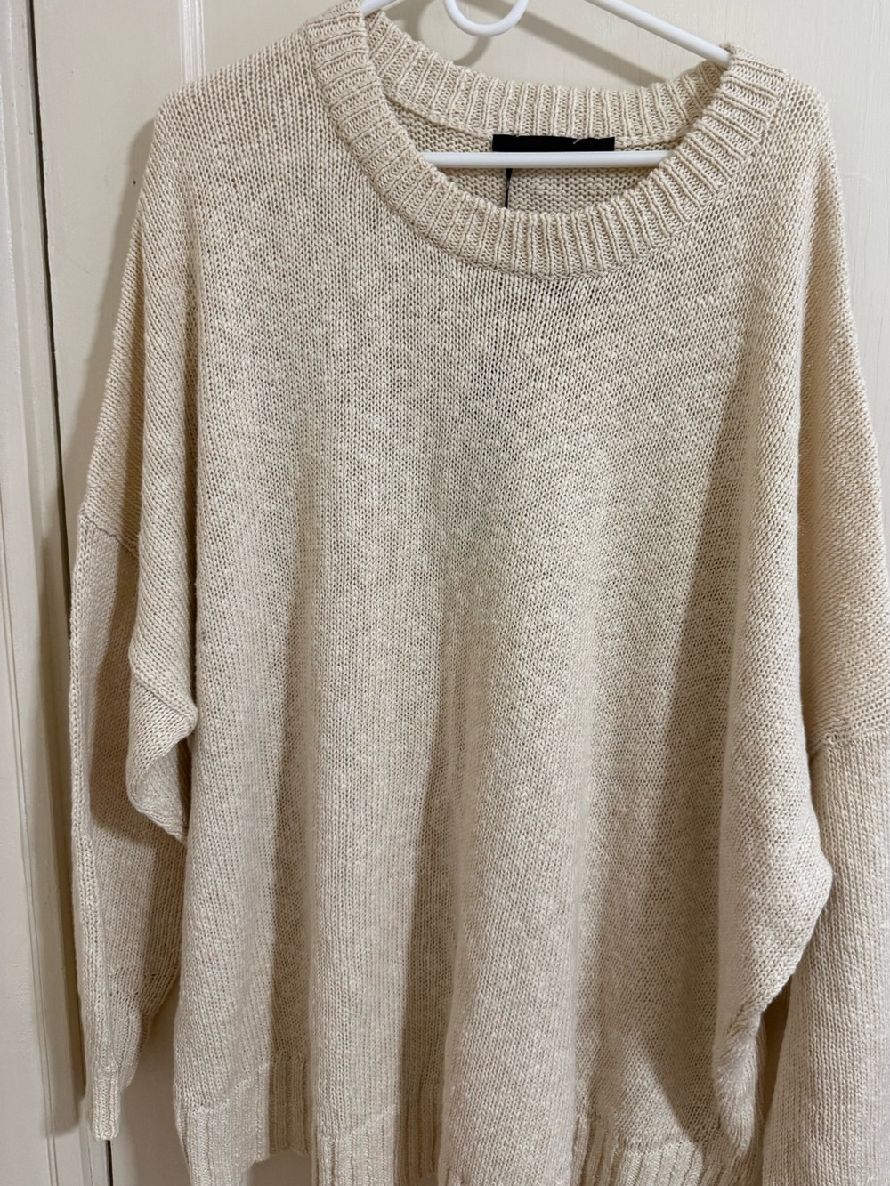 Jenni Kayne Cream Crewneck Sweater